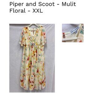 Piper and Scoot - Multi Floral Dress - XXL